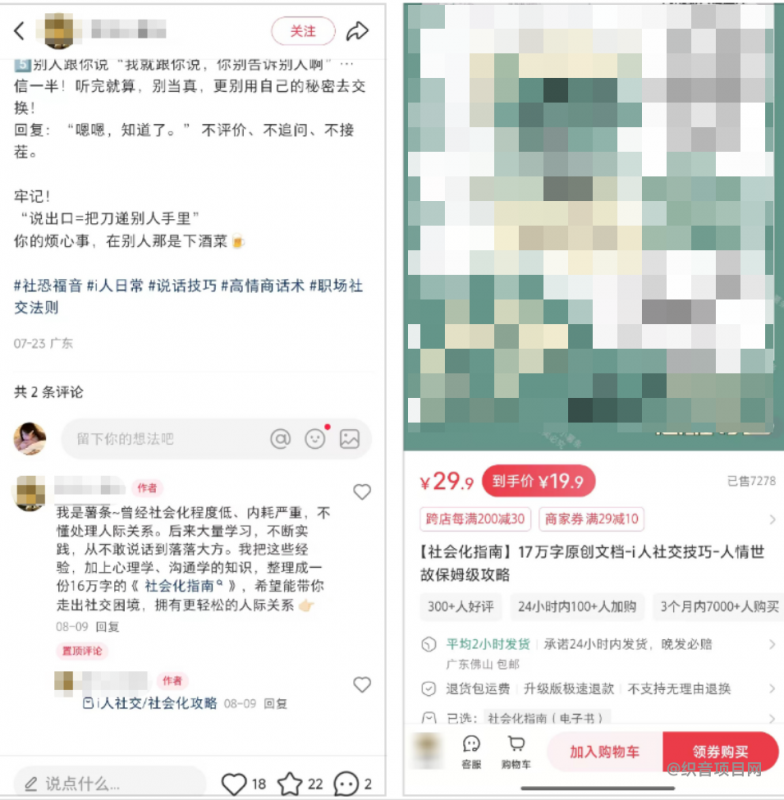 小红书新蓝海！卖”社交沟通指南”虚拟资料,3个月变现14万-织音项目网